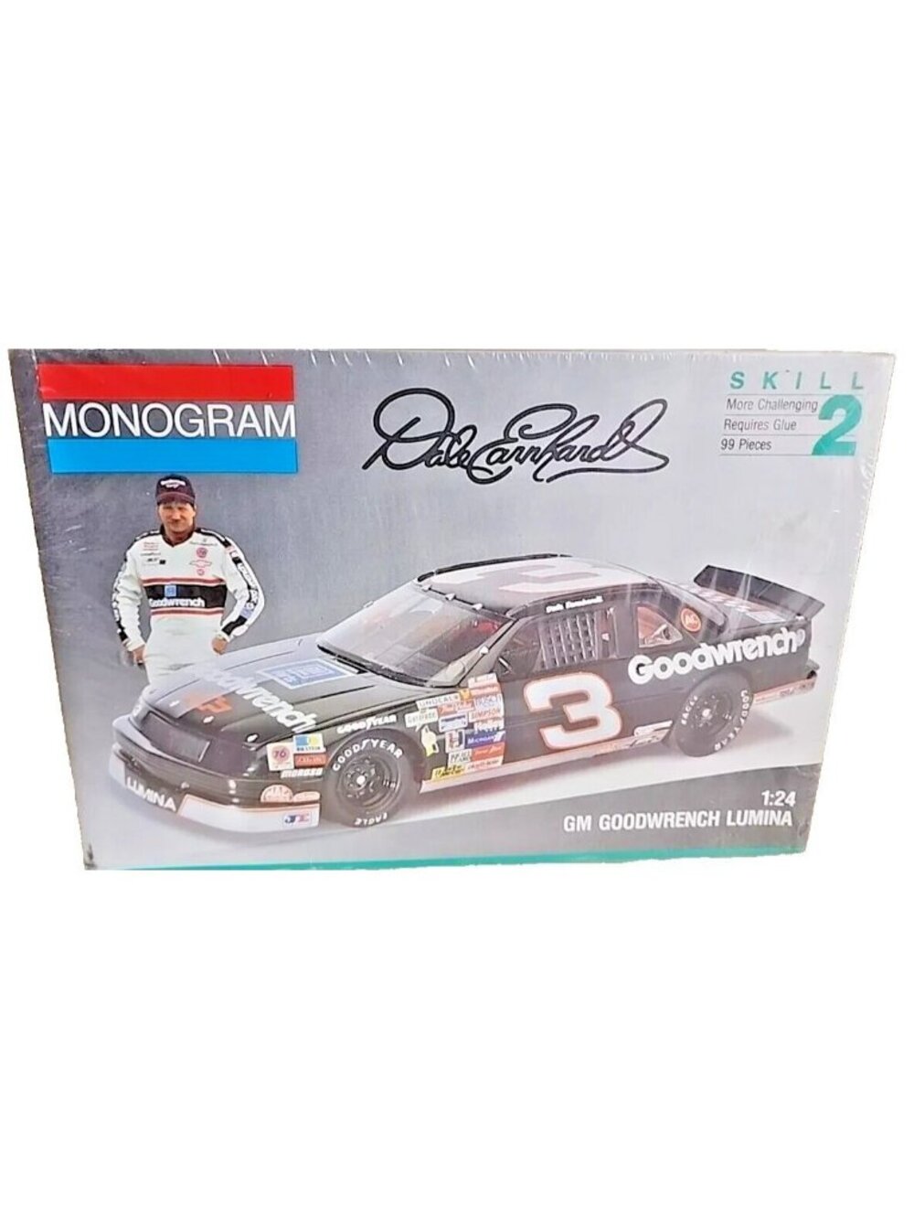 Vintage Model Kit Monogram GM Goodwrench Lumina 3 Dale Earnhardt 2927 1/24 AS IS